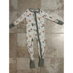 Angel Dear Nature Alphabet Zip Up Convertible Sleeper 12-18 Months